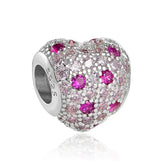 Charm Coração Rose
