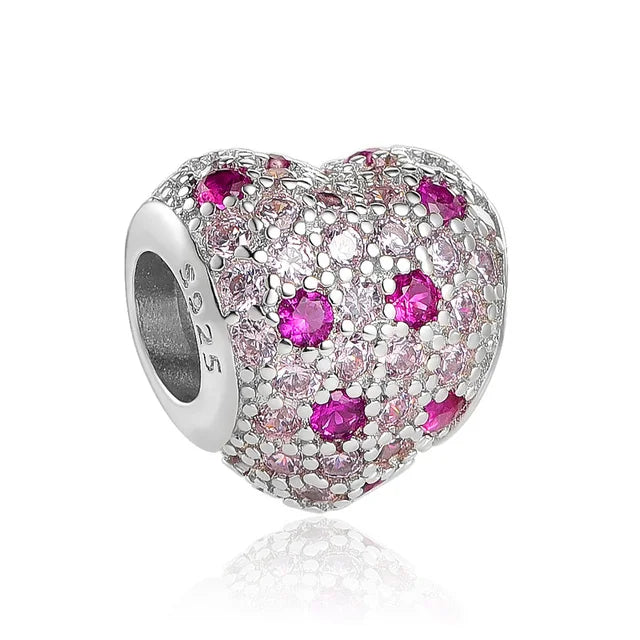 Charm Coração Rose