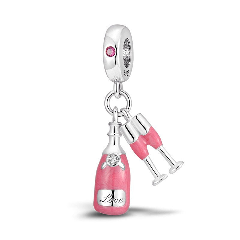 Charm Barbie Champanhe e Taças